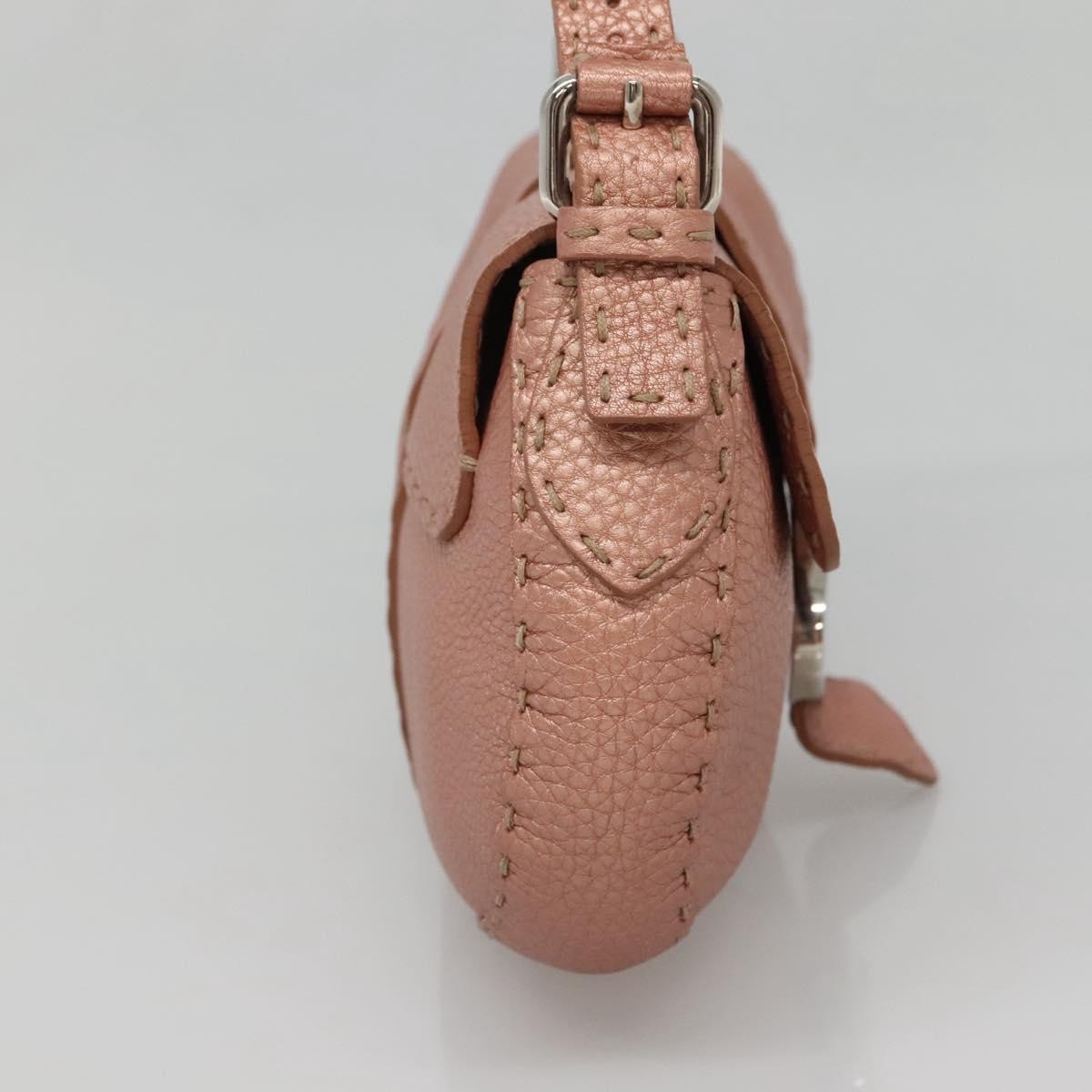 Fendi Vintage Selleria Flap Bag Leather, PINK, LEATHER, Shoulder bag