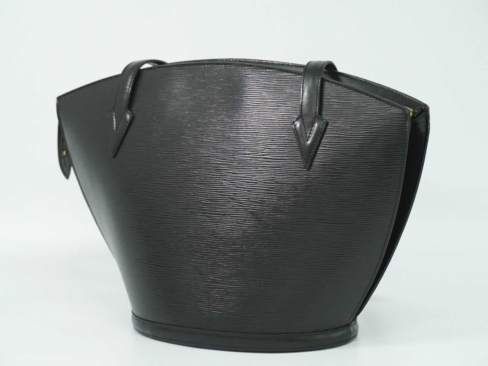 Louis Vuitton Saint Jacques Handbag Epi Leather, BLACK, LEATHER, Tote bag