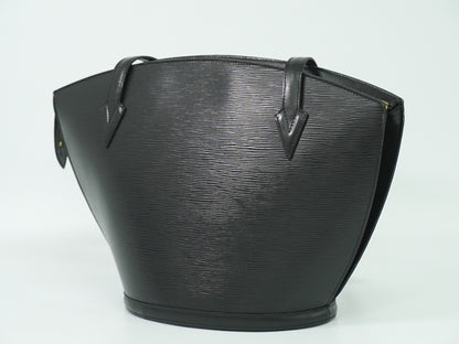 Louis Vuitton Saint Jacques Handbag Epi Leather, BLACK, LEATHER, Tote bag