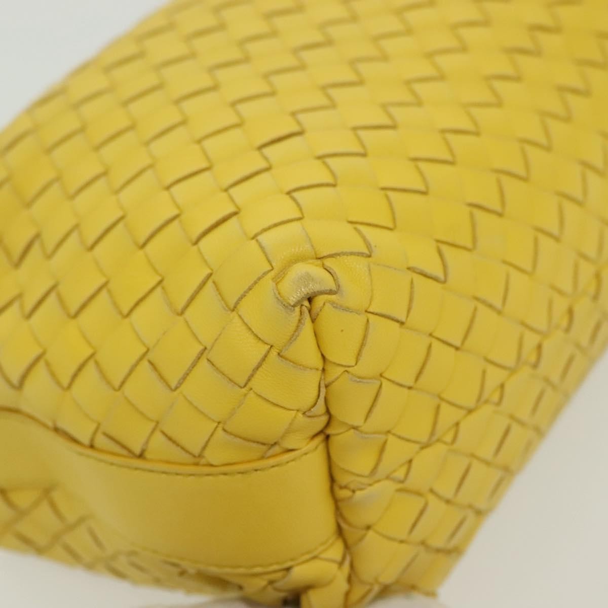 Bottega Veneta Wallace Shoulder Bag Intrecciato Nappa, YELLOW, LEATHER, Clutche & pouche