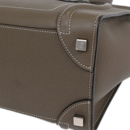 Celine Luggage Bag Smooth Leather, BROWN, LEATHER, Tote bag