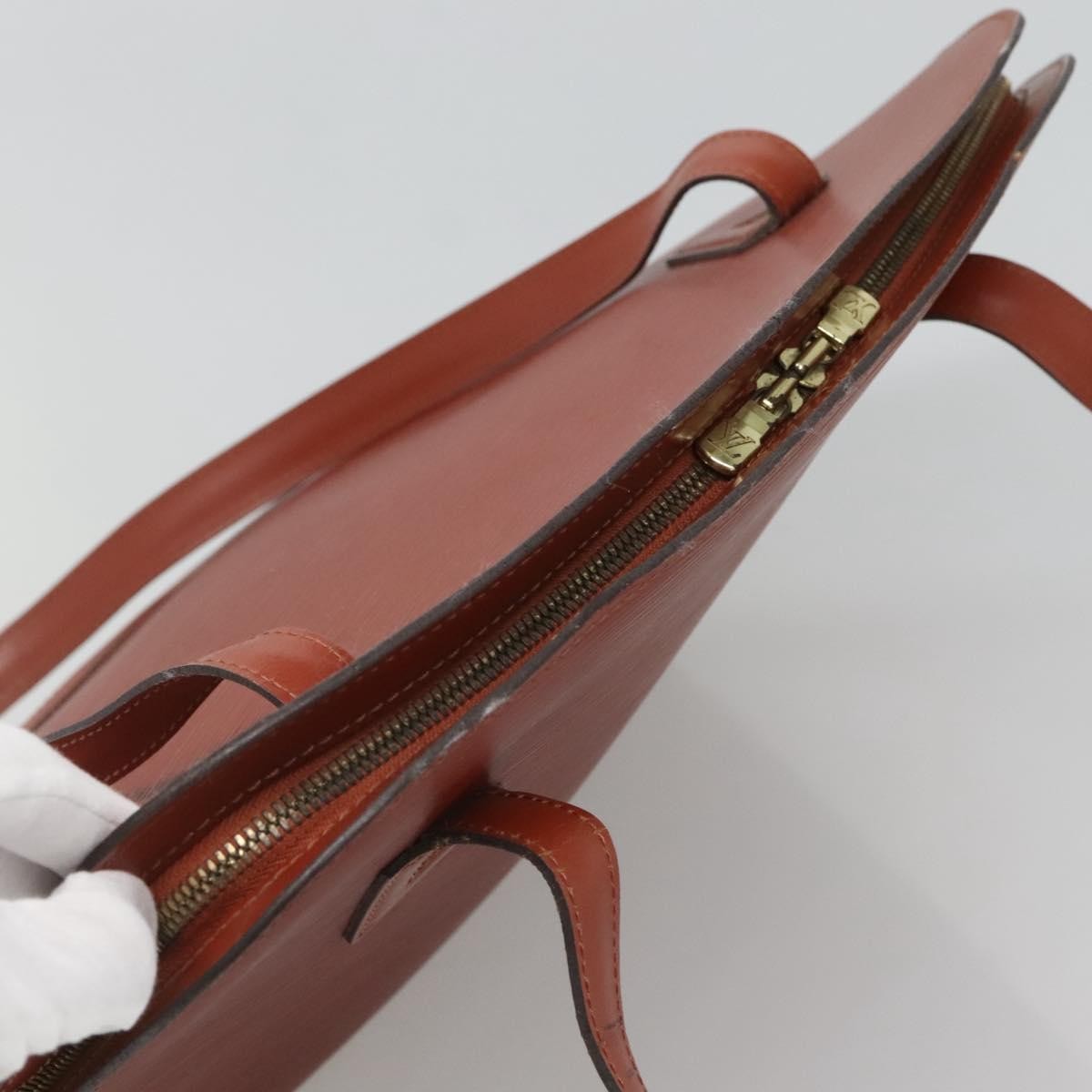 Louis Vuitton Lussac Handbag Epi Leather, BROWN, LEATHER, Shoulder bag