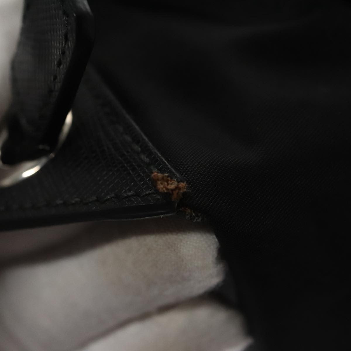 Prada Logo Drawstring Backpack Tessuto with Printed Saffiano, BLACK, NYLON, Backpack