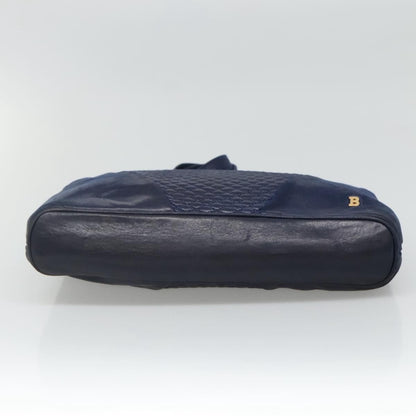 Bally Vintage Shoulder Bag Leather, NAVY, LEATHER, Shoulder bag