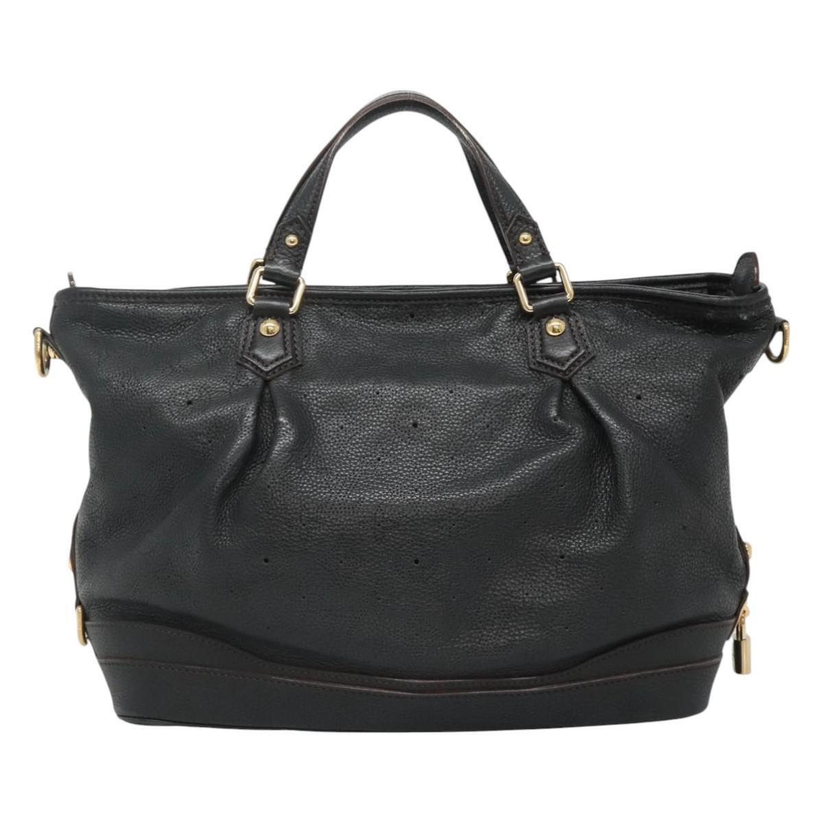 Louis Vuitton Stellar Handbag Mahina Leather, BLACK, LEATHER, Handbag