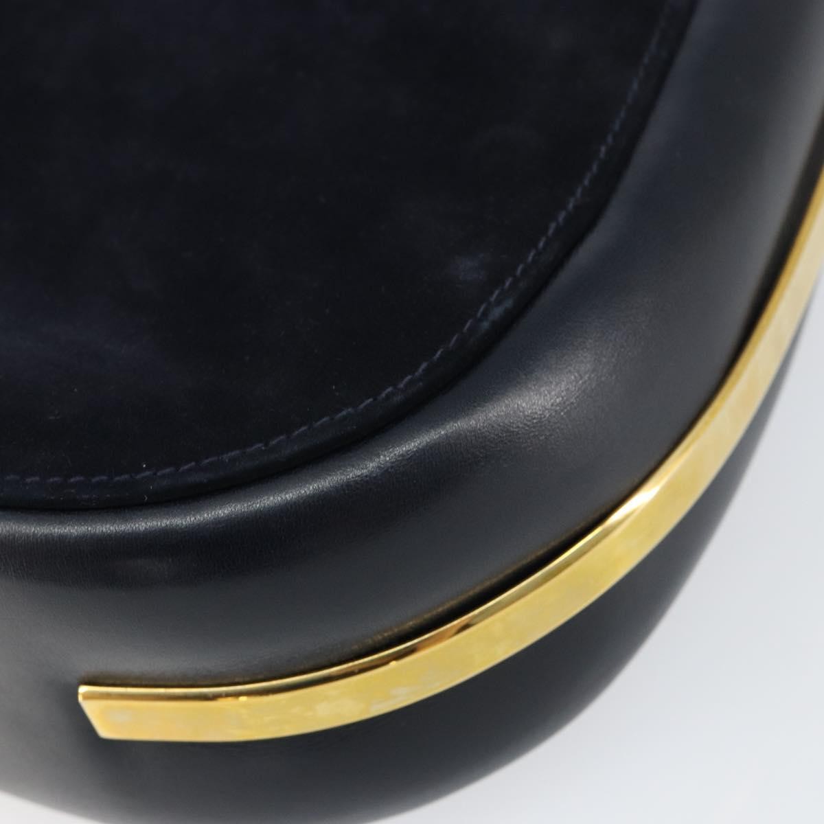 Gucci Vintage Handbag Suede, NAVY, SUEDE, Handbag