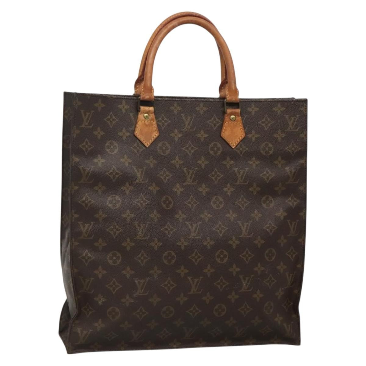 Louis Vuitton Sac Plat Bag Monogram Canvas, BROWN, CANVAS, Handbag