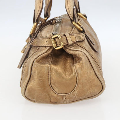 Chloe Pure Paddington Satchel Leather, GOLD, LEATHER, Handbag