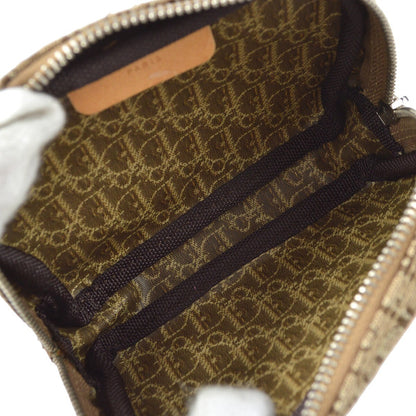 Christian Dior Vintage Trotter Pouch Canvas, BEIGE, CANVAS, Clutche & pouche