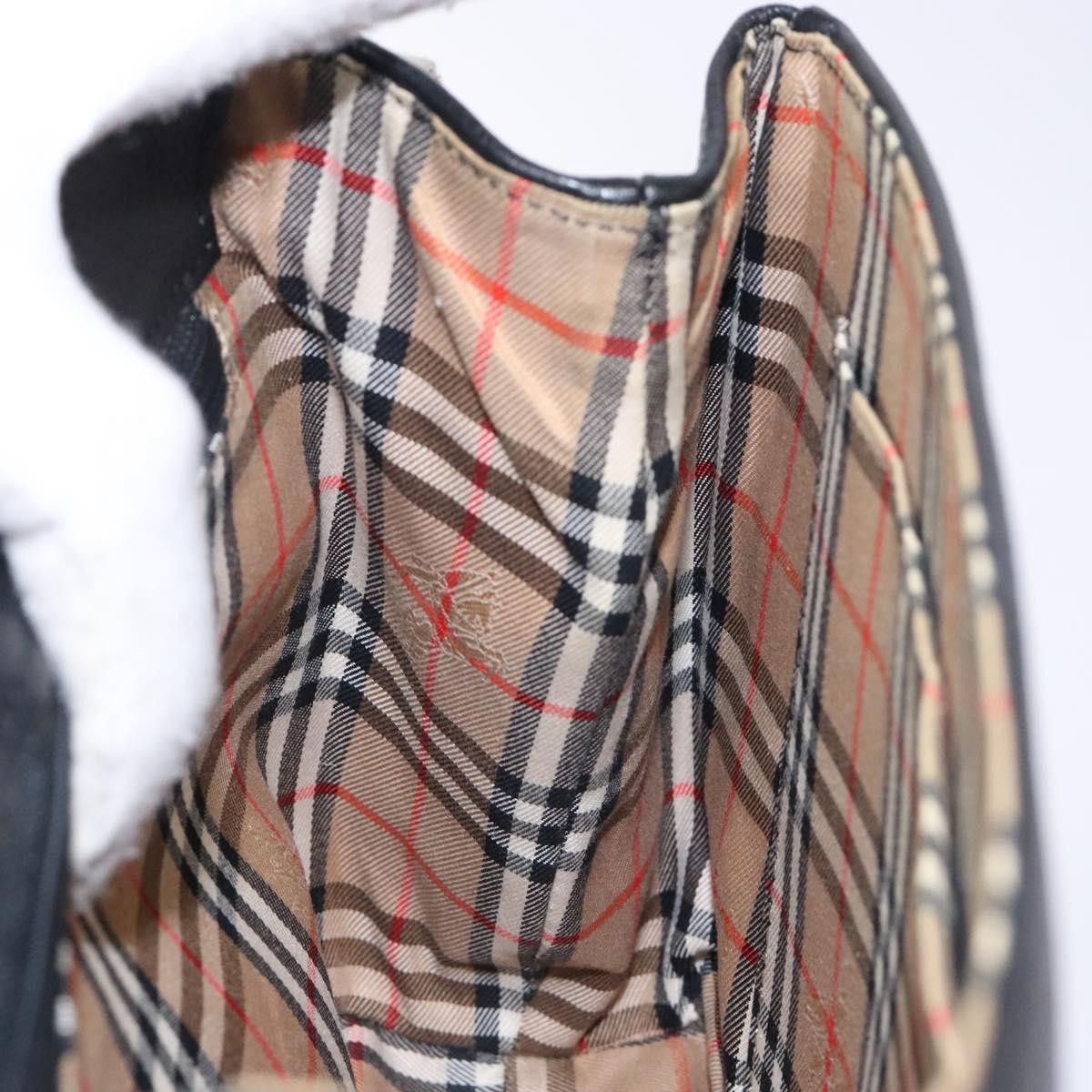 Burberry Vintage Handbag Leather, BLACK, LEATHER, Handbag