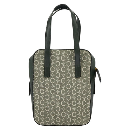 Celine C Macadam Handbag Canvas, GRAY, CANVAS, Handbag