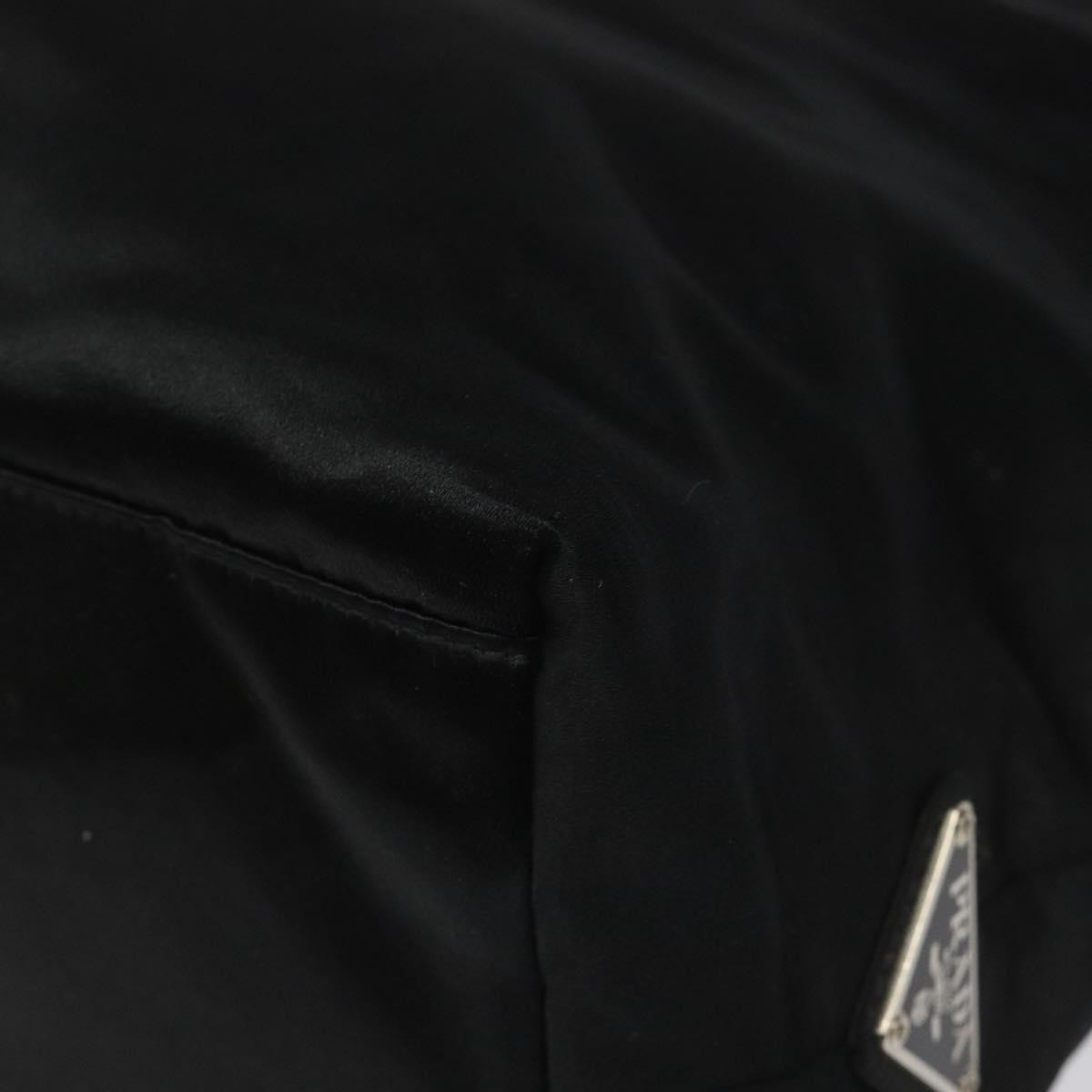 Prada Resin Handle Tote Satin, BLACK, SATIN, Tote bag