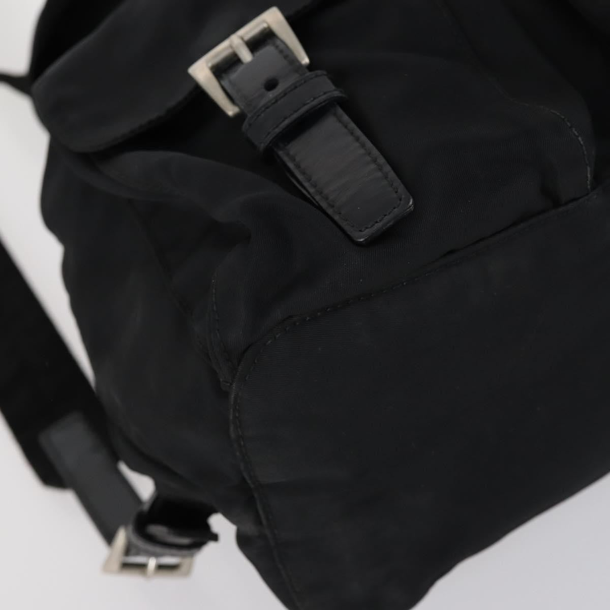 Prada Double Front Pocket Backpack Tessuto, BLACK, NYLON, Backpack