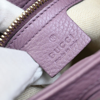 Gucci Bamboo shopper bag Leather, PURPLE, LEATHER, Tote bag