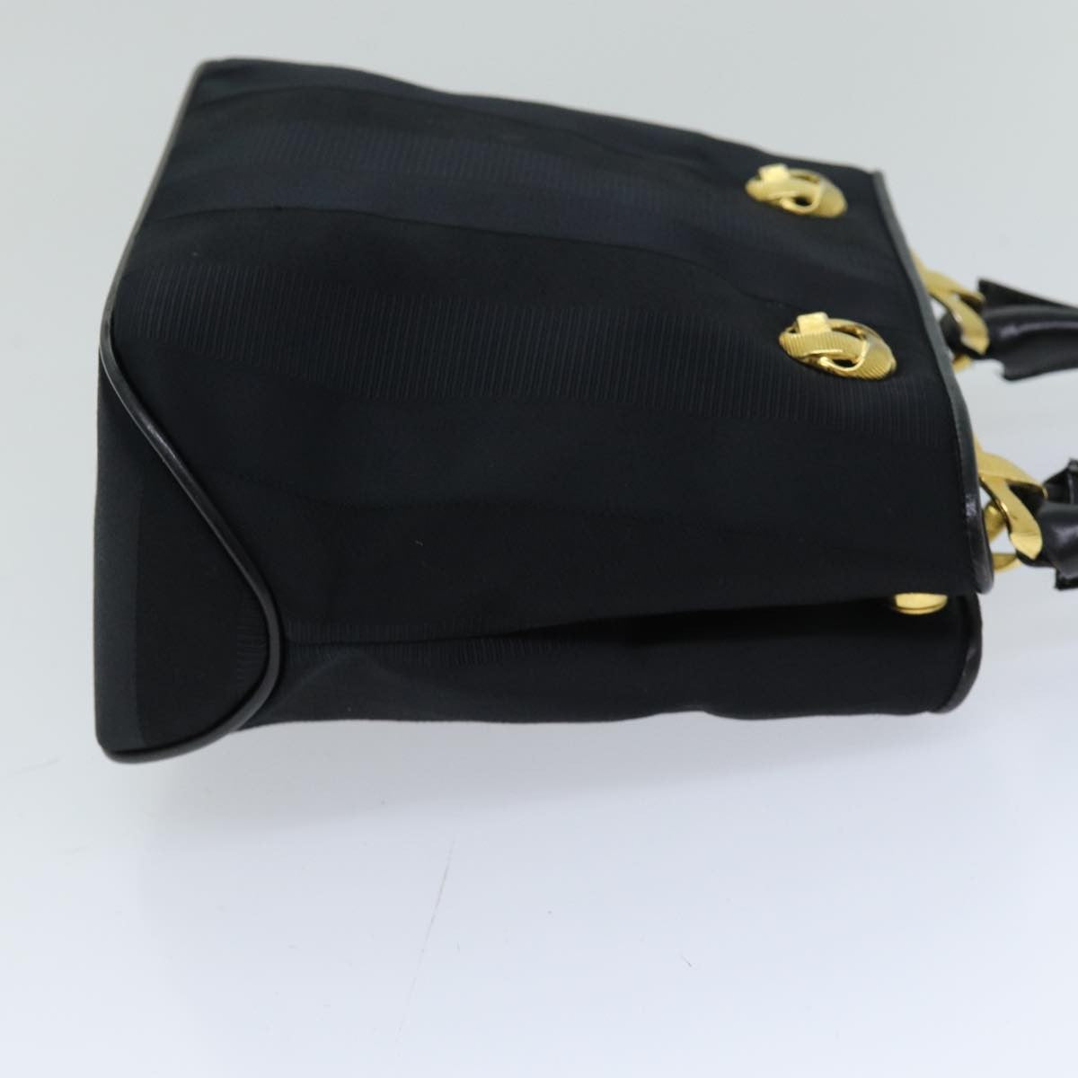 Salvatore Ferragamo Vintage Handbag Canvas, BLACK, CANVAS, Handbag