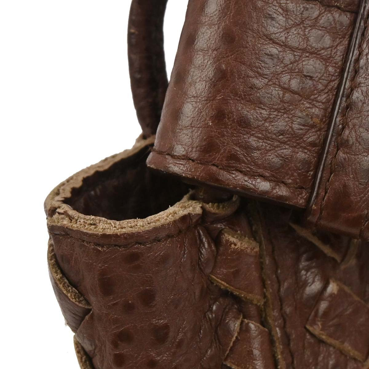 Bottega Veneta Vintage Shoulder Bag Intrecciato Leather, BROWN, LEATHER, Shoulder bag