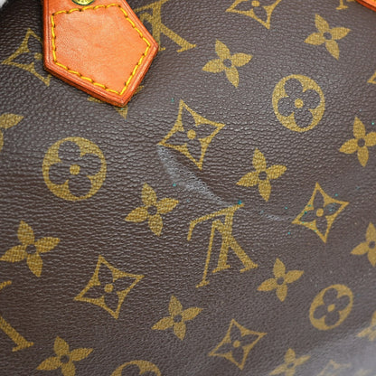 Louis Vuitton Speedy Handbag Monogram Canvas, Brown, Canvas, Handbag