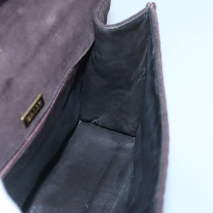 Bally Vintage Handbag Quilted suede, BROWN, SUEDE, Handbag