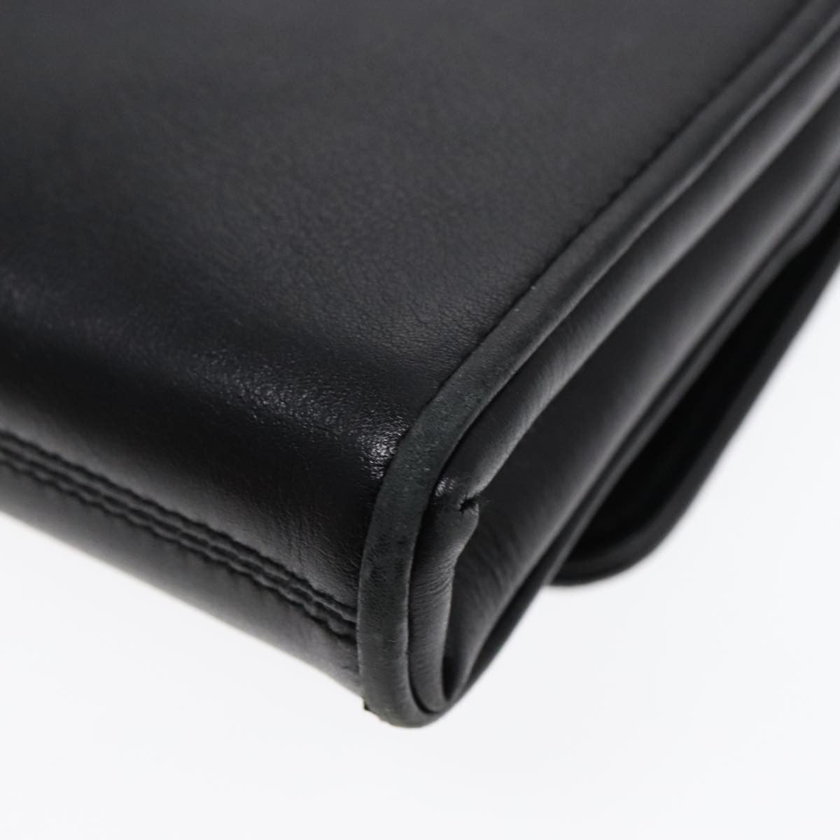 Celine Vintage Flap Shoulder Bag Leather, BLACK, LEATHER, Shoulder bag