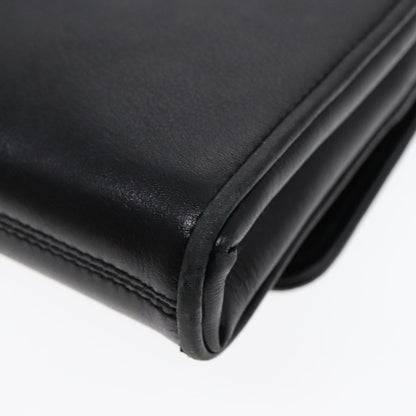 Celine Vintage Flap Shoulder Bag Leather, BLACK, LEATHER, Shoulder bag