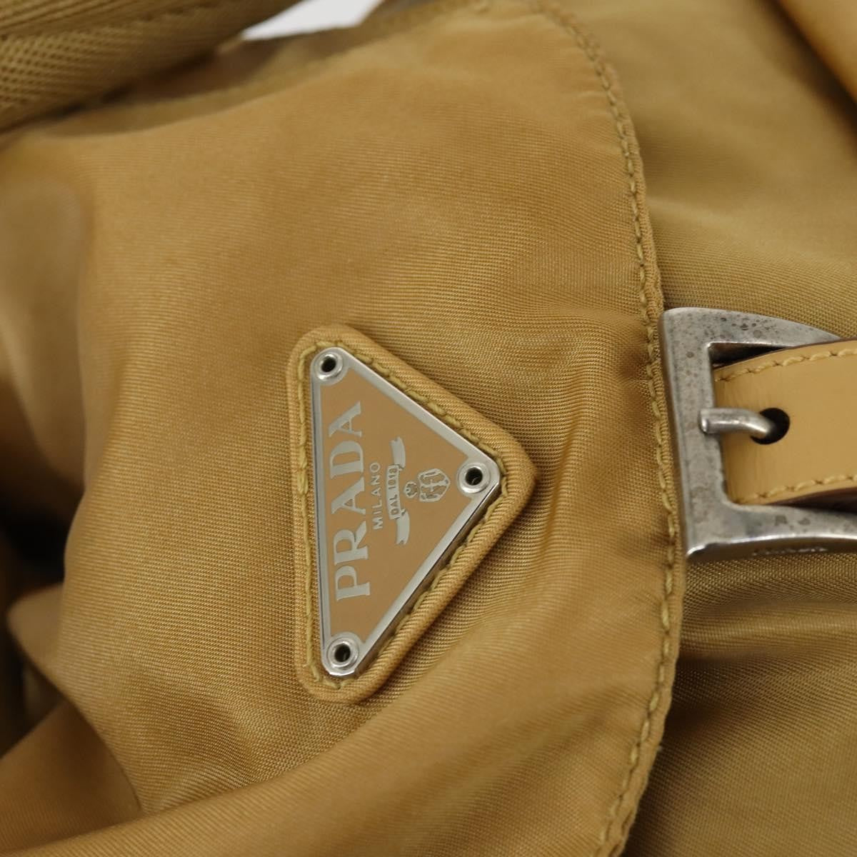 Prada Double Front Pocket Backpack Tessuto, BEIGE, NYLON, Backpack