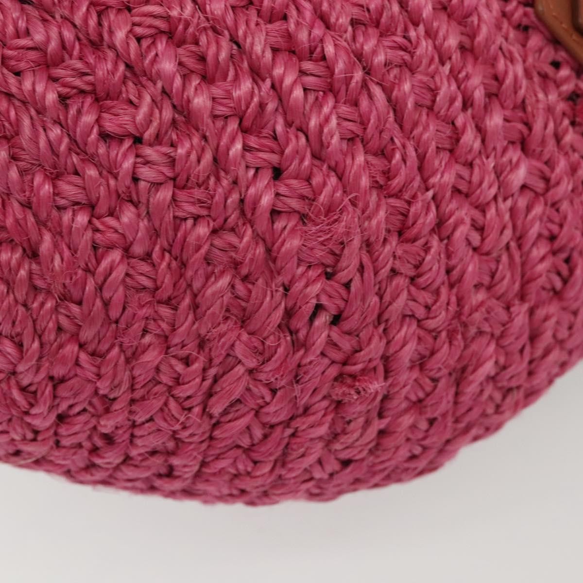 Balenciaga Panier Basket Tote Woven Raffia, PINK, WOOD, Tote bag