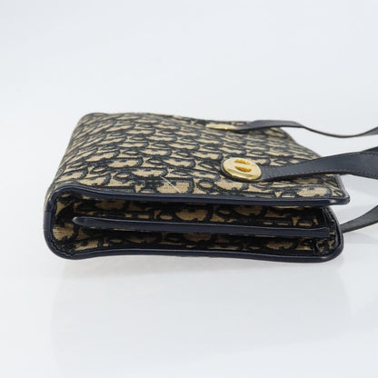 Christian Dior Vintage CD Trotter Handbag Canvas, NAVY, CANVAS, Handbag