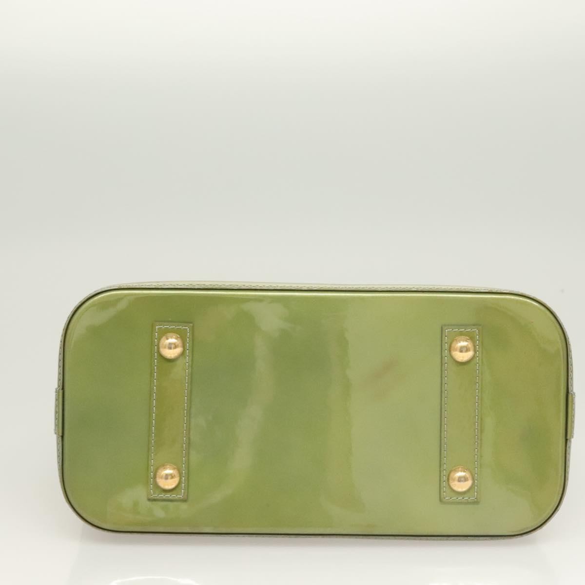Louis Vuitton Alma Handbag Monogram Vernis, GREEN, PATENT_LEATHER, Handbag