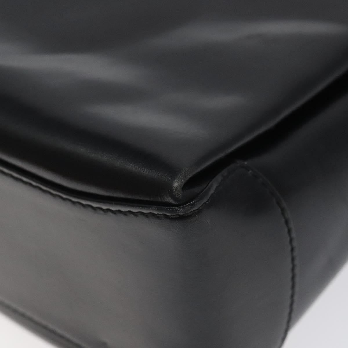 Gucci Vintage Convertible Bamboo Box Crossbody Bag Leather, BLACK, LEATHER, Crossbody bag