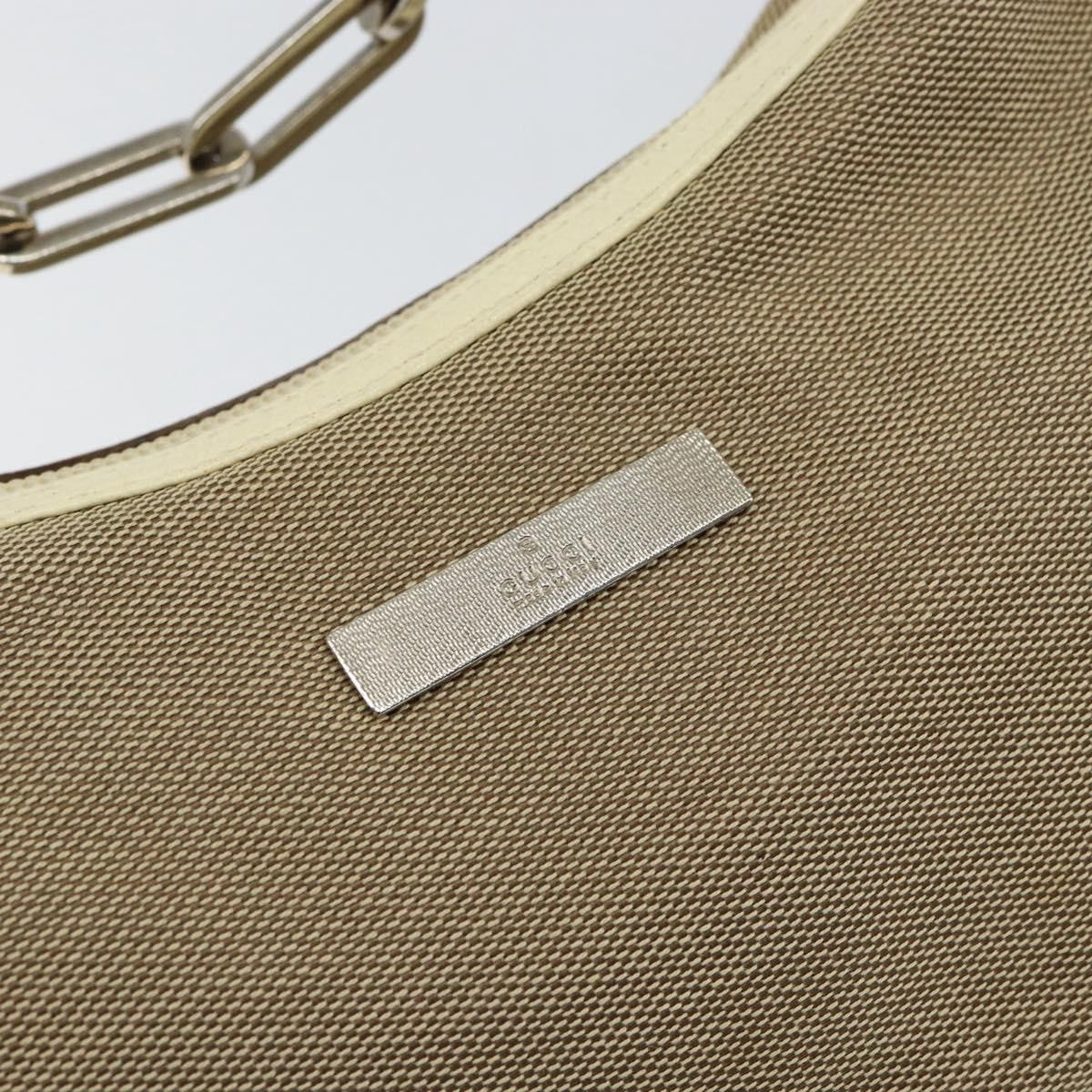 Gucci Vintage Shoulder Bag Canvas, BEIGE, CANVAS, Shoulder bag