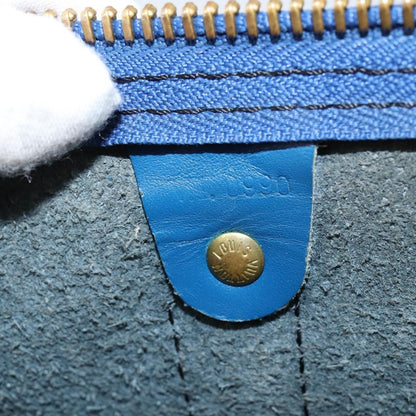 Louis Vuitton Keepall Bag Epi Leather, BLUE, LEATHER, Travel bag