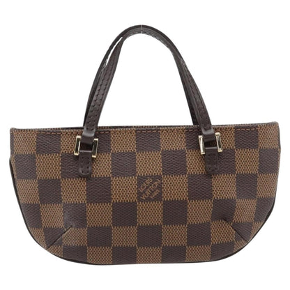 Louis Vuitton Manosque Pochette Damier, Brown, Canvas, Clutch