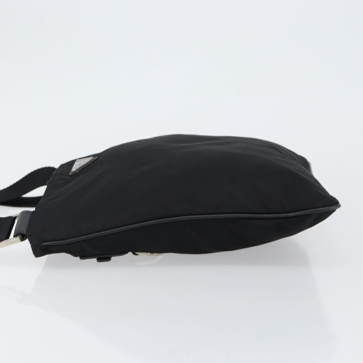 Prada Flat Messenger Bag Tessuto, BLACK, NYLON, Shoulder bag