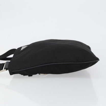 Prada Flat Messenger Bag Tessuto, BLACK, NYLON, Shoulder bag