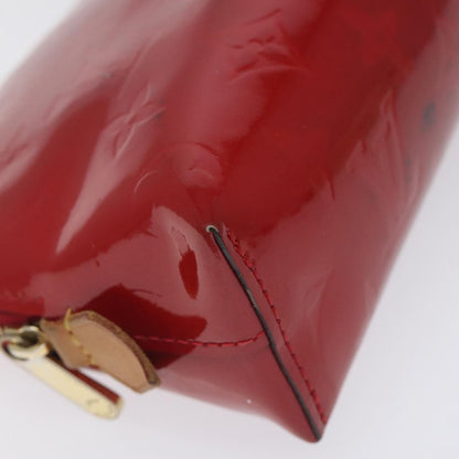 Louis Vuitton Cosmetic Pouch Monogram Vernis, RED, PATENT_LEATHER, Toiletry Case