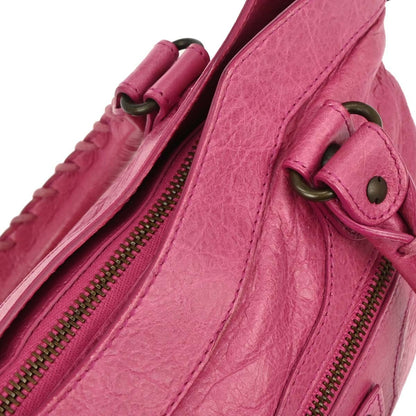 Balenciaga First Classic Studs Bag Leather, PINK, LEATHER, Handbag
