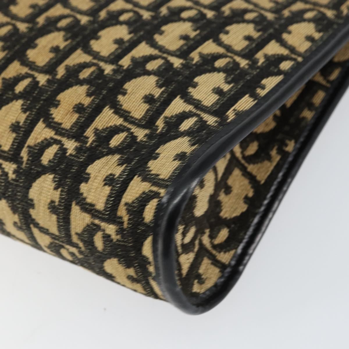 Christian Dior Vintage Trotter Shoulder Bag Canvas, NAVY, CANVAS, Shoulder bag