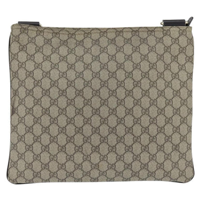 Gucci Zip Top Messenger Bag GG Coated Canvas, BEIGE, CANVAS, Shoulder bag