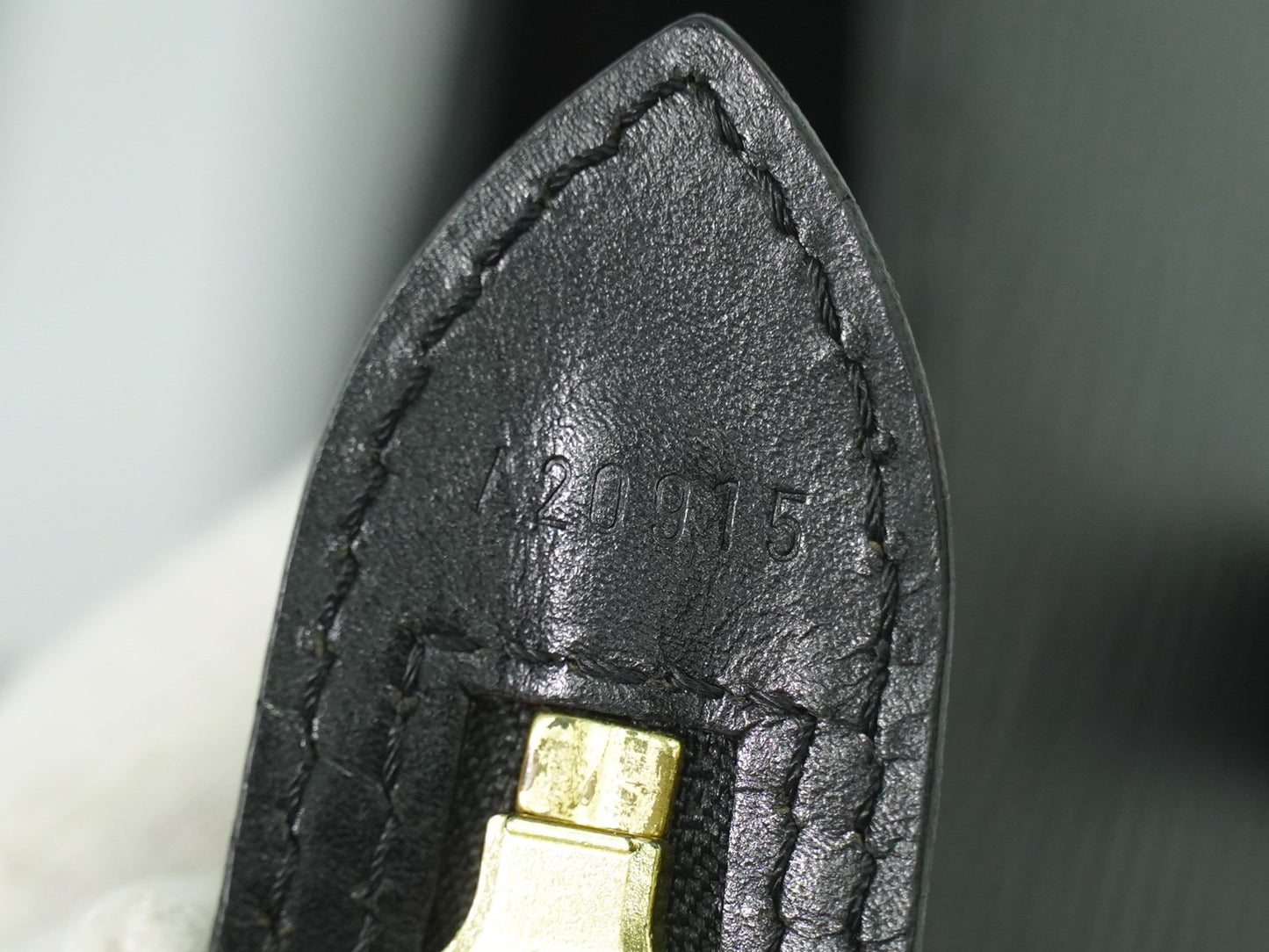 Louis Vuitton Saint Jacques Handbag Epi Leather, BLACK, LEATHER, Tote bag