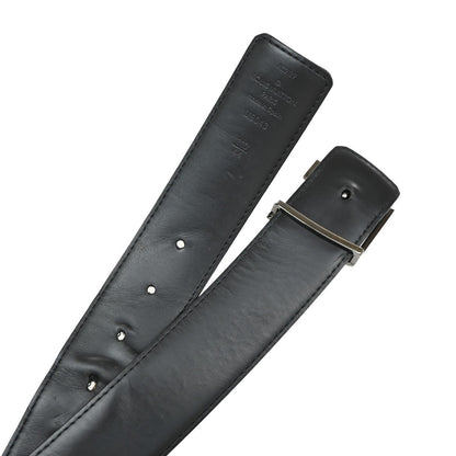 Louis Vuitton LV Initiales Belt Monogram Eclipse Leather, BLACK, CANVAS, Belts