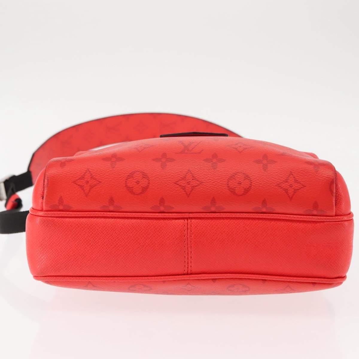 Louis Vuitton Outdoor Messenger Bag Taiga Leather, RED, LEATHER, Crossbody bag