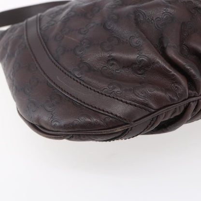 Gucci D Ring Messenger Bag Guccissima Leather, BURGUNDY, LEATHER, Shoulder bag