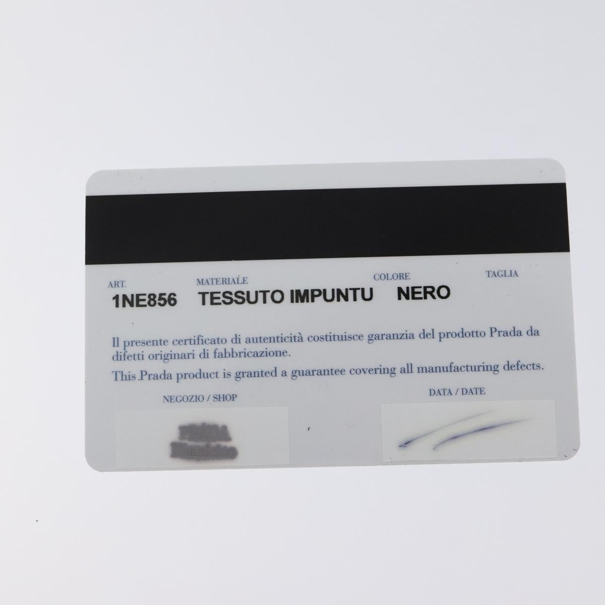 Prada Vintage Pouch Embroidery Nylon, BLACK, NYLON, Clutche & pouche