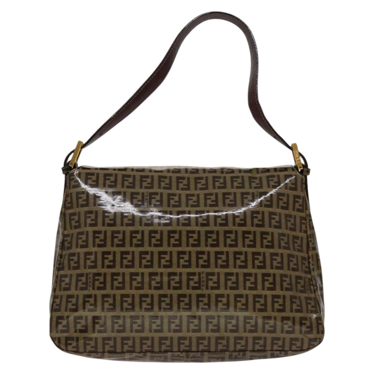 Fendi Mamma Baguette Zucca canvas, BROWN, CANVAS, Handbag