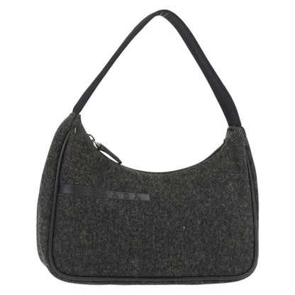 Prada Re-Edition 2000 Hobo Wool, GRAY, WOOL, Handbag