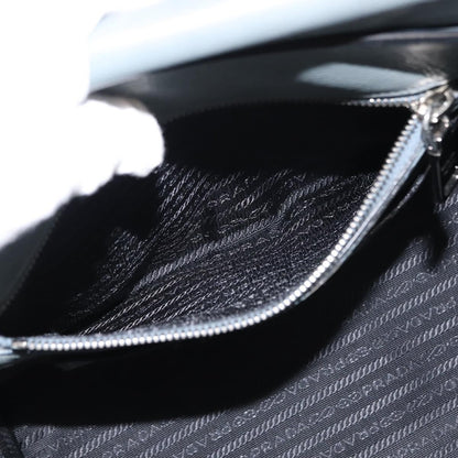 Prada Twin Pocket Lock Flap Tote Glace Calf, GRAY, LEATHER, Tote bag