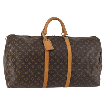 Louis Vuitton Keepall Bag Monogram Canvas, BROWN, CANVAS, Travel bag
