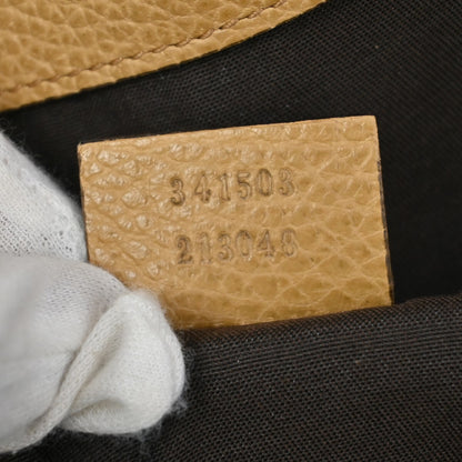 Gucci Britt Convertible Dome Satchel Leather, BEIGE, LEATHER, Handbag