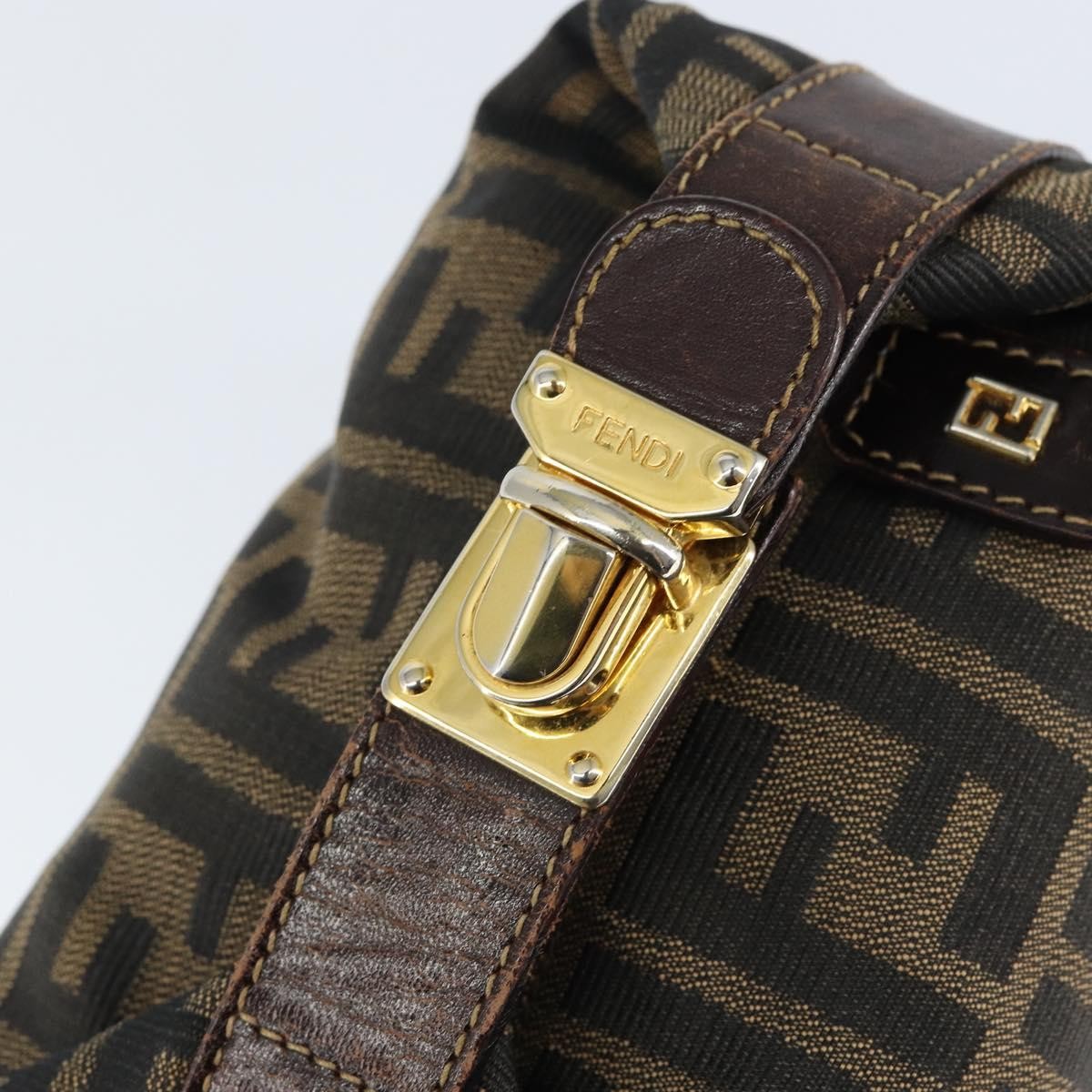 Fendi Vanity Clutch Canvas, BLACK, CANVAS, Clutche & pouche