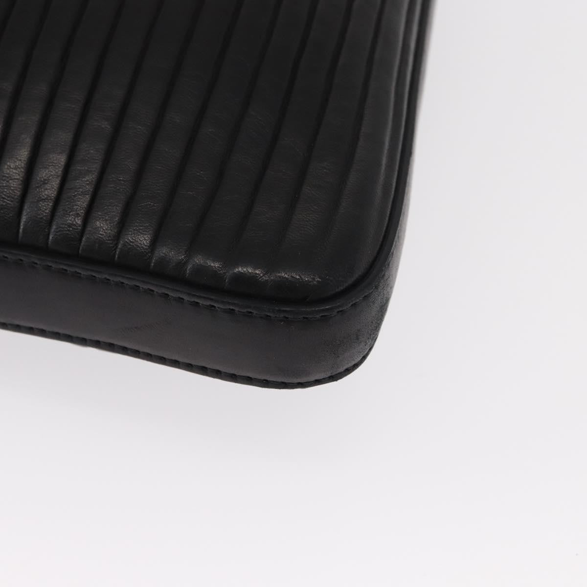 Salvatore Ferragamo Gancini Shoulder Bag Leather, BLACK, LEATHER, Shoulder bag